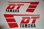 Autocollants Yamaha DT 86 Blanc